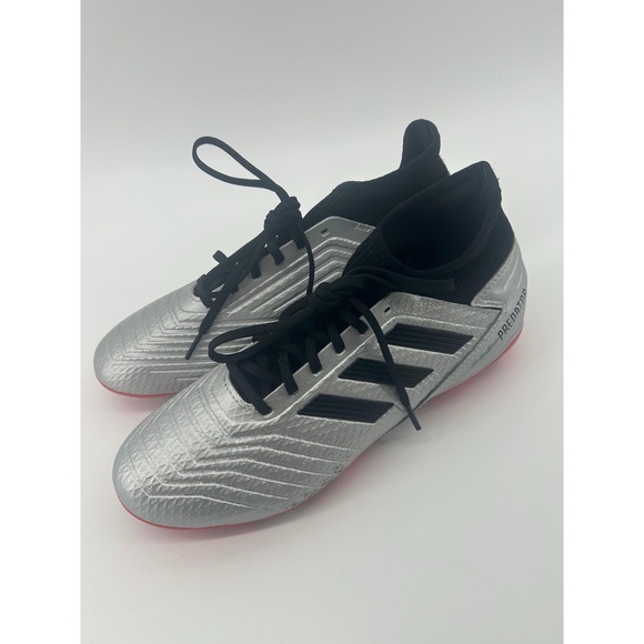 Adidas Predator 19.3 FG Men's Soccer Cleats Size 11.5 Silver Metallic Red - Picture 3 of 8